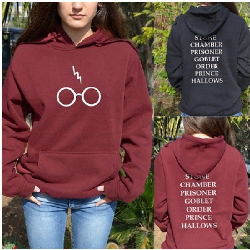 Damen Kapuzenpullover mit trendigem Schriftzug und lässiger Passform Drune
