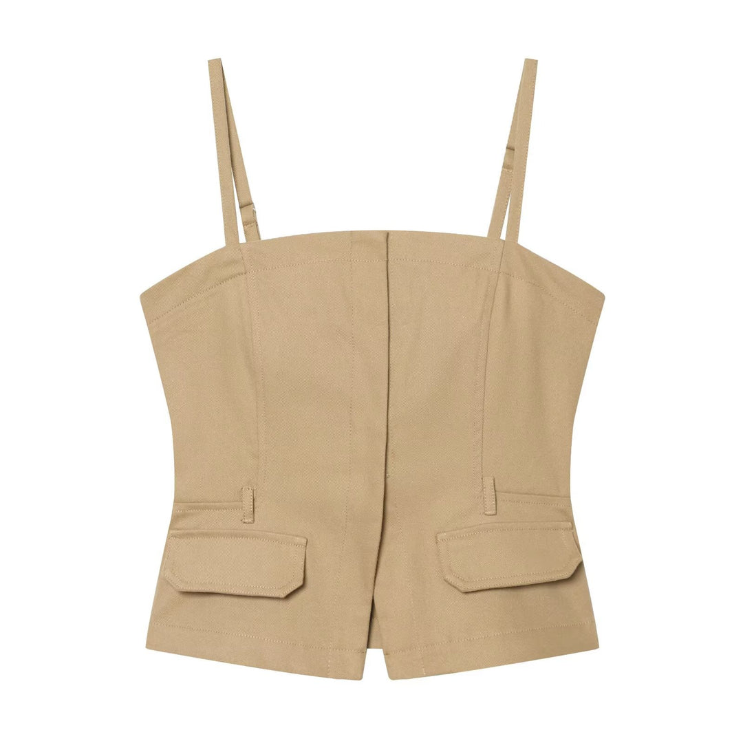 Damen Weite Culotte-Hose mit Bundfalten, Gürtelschlaufen und seitlichen Eingrifftaschen Drune
