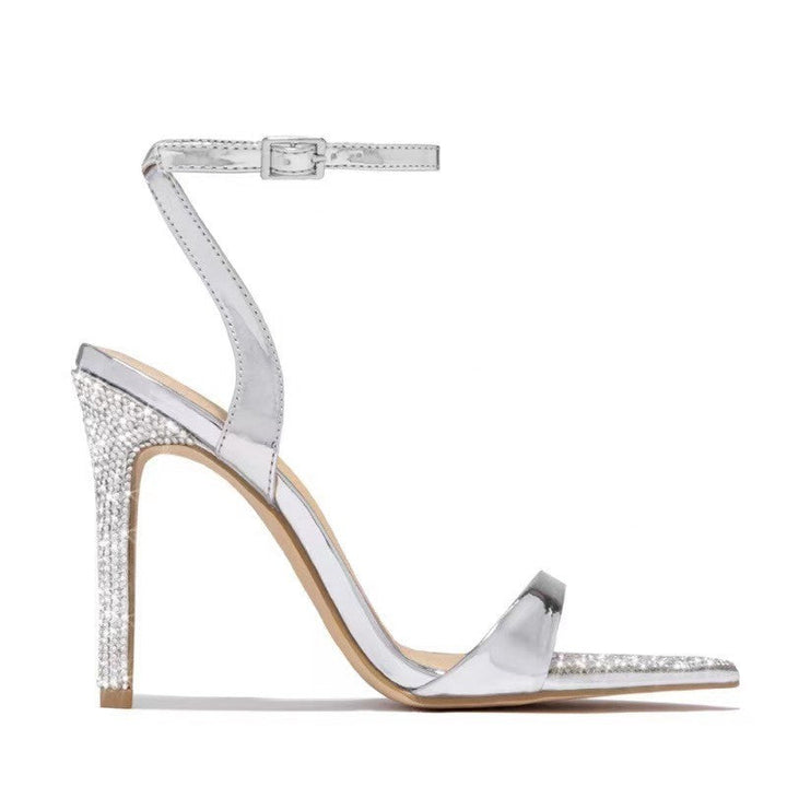 Damen High-Heels mit funkelndem Strassdesign und elegantem Riemen Drune