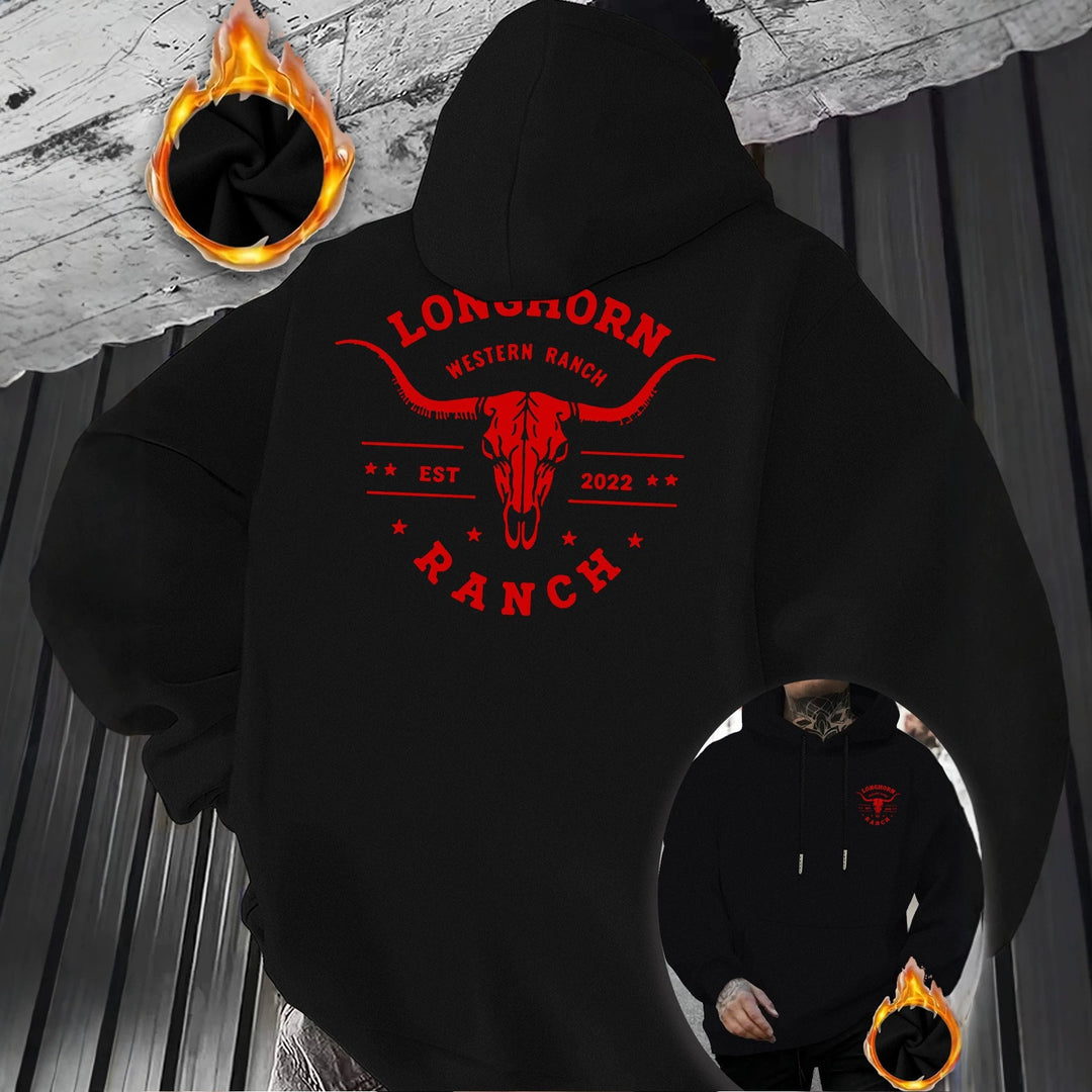 Herren Komfortabler Kapuzenpullover mit markantem Druck Drune