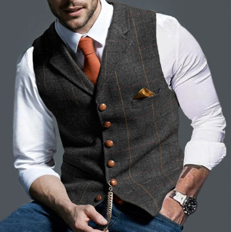 Herren elegante Weste Drune