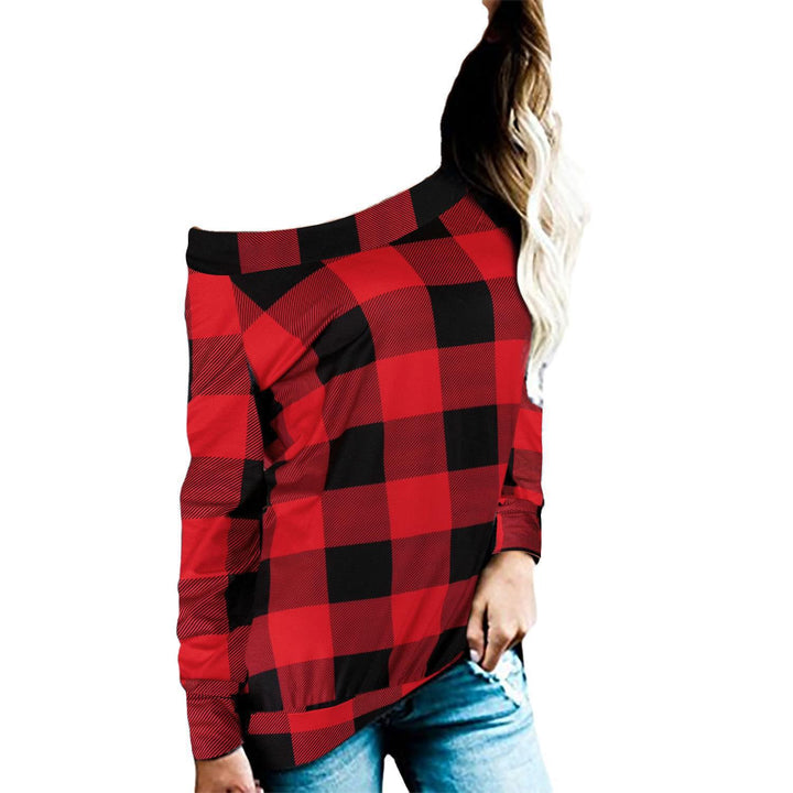 Damen Oberteil mit schulterfreiem Design und trendy Leopardenmuster Drune