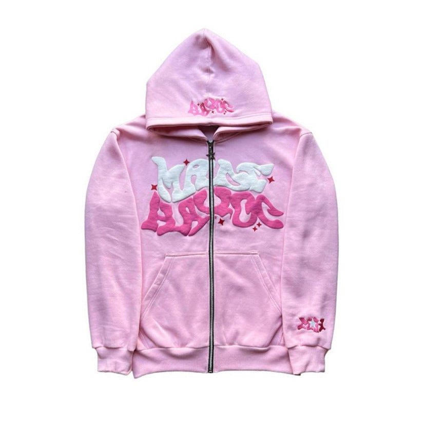 Damen sportliche Kapuzenjacke im urbanen Graffiti-Stil Drune