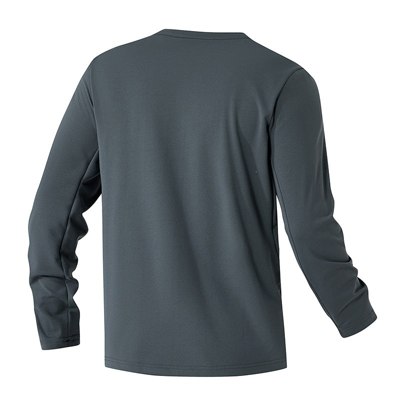 Unisex Oversize Langarm‑Sweatshirt mit Brustreißverschlusstasche und Rundhalsausschnitt Drune