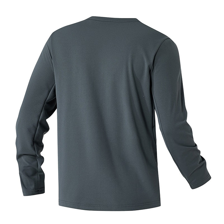 Unisex Oversize Langarm‑Sweatshirt mit Brustreißverschlusstasche und Rundhalsausschnitt Drune