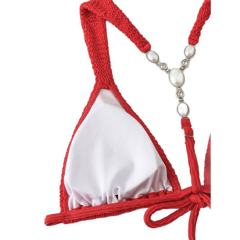 Damen Triangelbikini mit raffinierten Knoten und hochwertigem Häkel-Design Drune