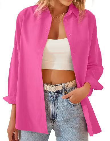 Damen Hemdbluse im lässigen Schnitt mit langen Ärmeln und modernen Details Drune