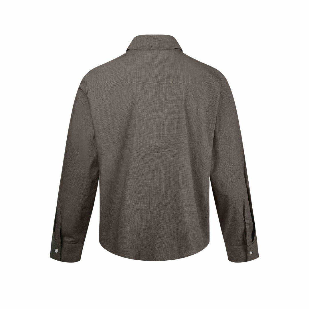 Herren Kurzjacke mit Hemdkragen, Zwei‑Wege‑Reißverschluss und feiner Struktur Drune
