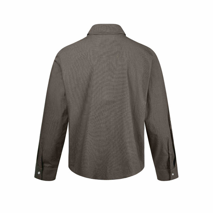 Herren Kurzjacke mit Hemdkragen, Zwei‑Wege‑Reißverschluss und feiner Struktur Drune