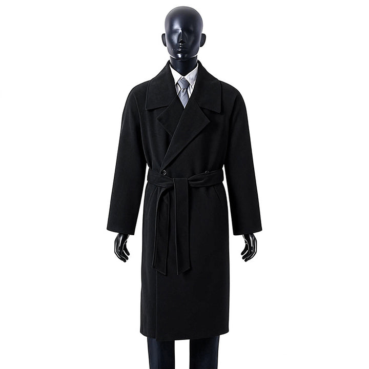Damen Oversize Wollmix-Mantel mit breitem Revers und verdeckter Doppelknopfleiste Drune