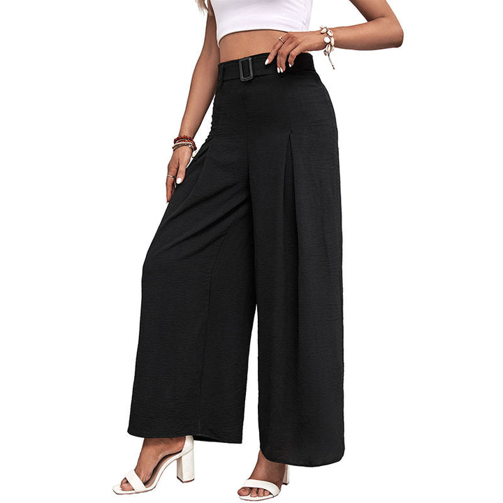 Damen Weitgeschnittene Hose mit Taillenkordel Drune