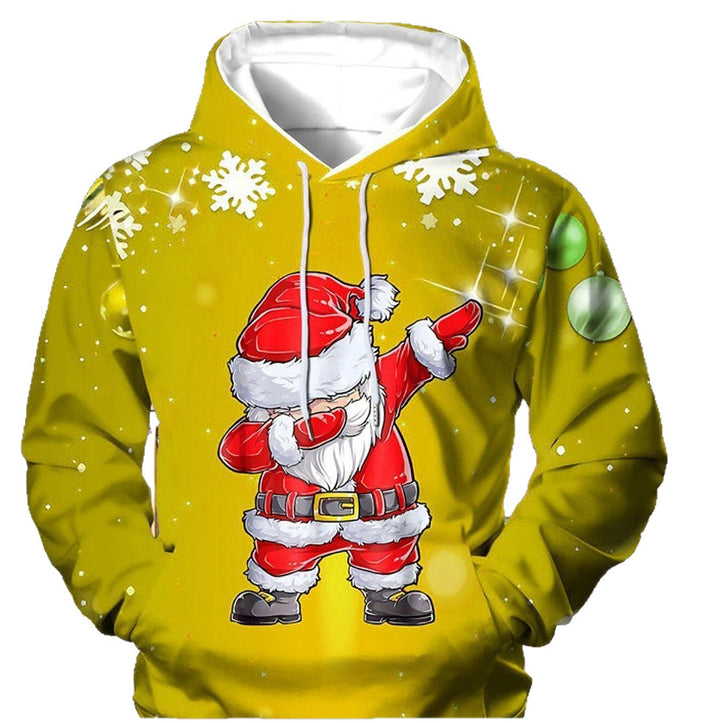 Damen Lustiger Weihnachts-Kapuzenpullover mit Santa-Motiv Drune