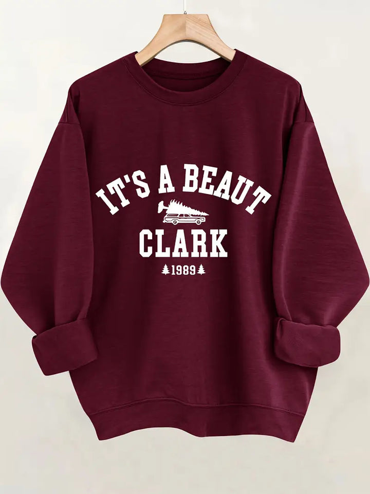 Damen Sweatshirt mit lässigem Schriftzug und bequemem Schnitt Drune
