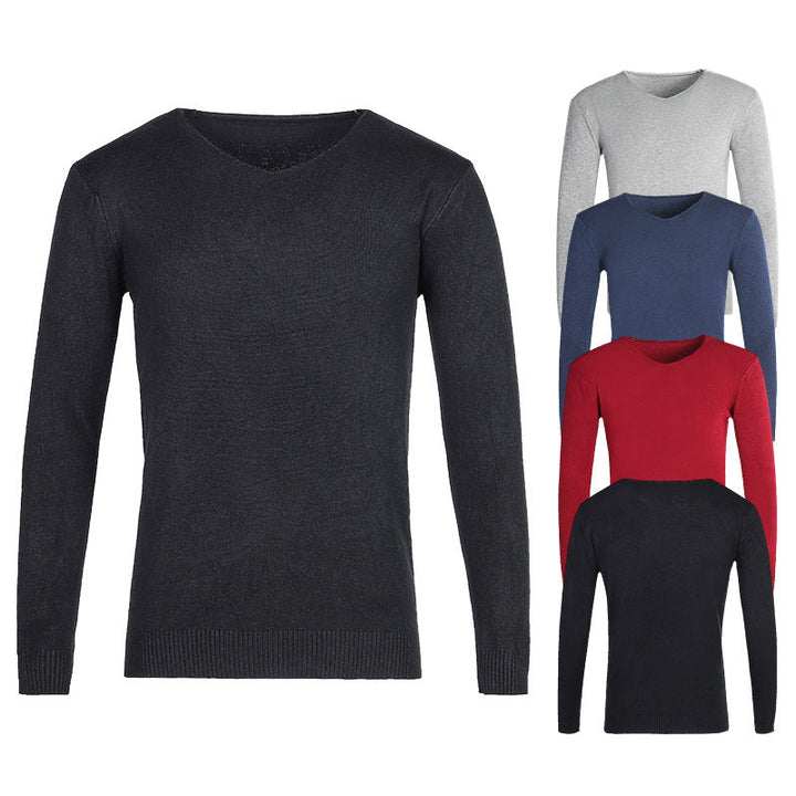 Herren klassischer V-Ausschnitt Pullover Drune
