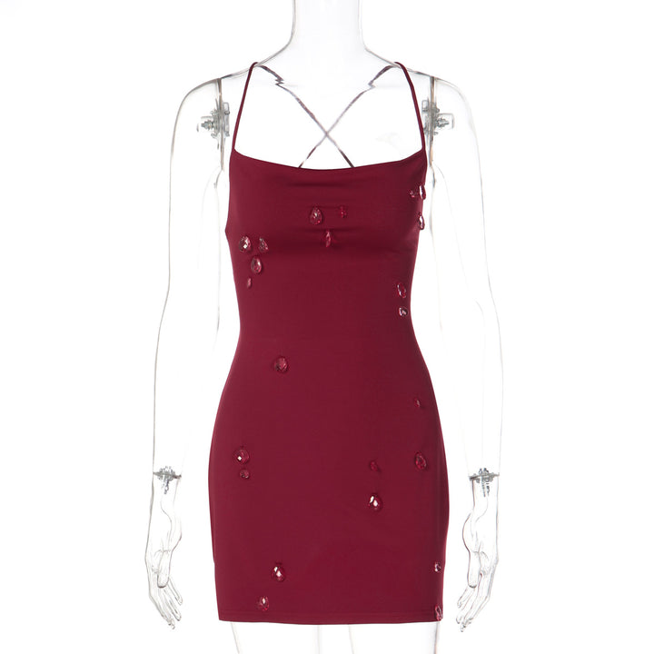 Damen Figurbetontes Minikleid mit transparenten Akzenten Drune
