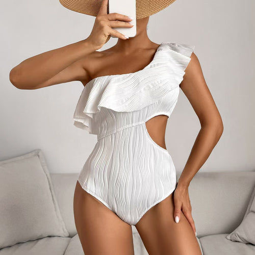 Damen Einseitiger Badeanzug mit elegantem Schnitt Drune
