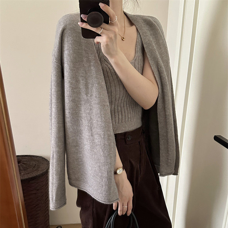 Damen Strickjacke mit lässigem Schnitt und weichem Material Drune