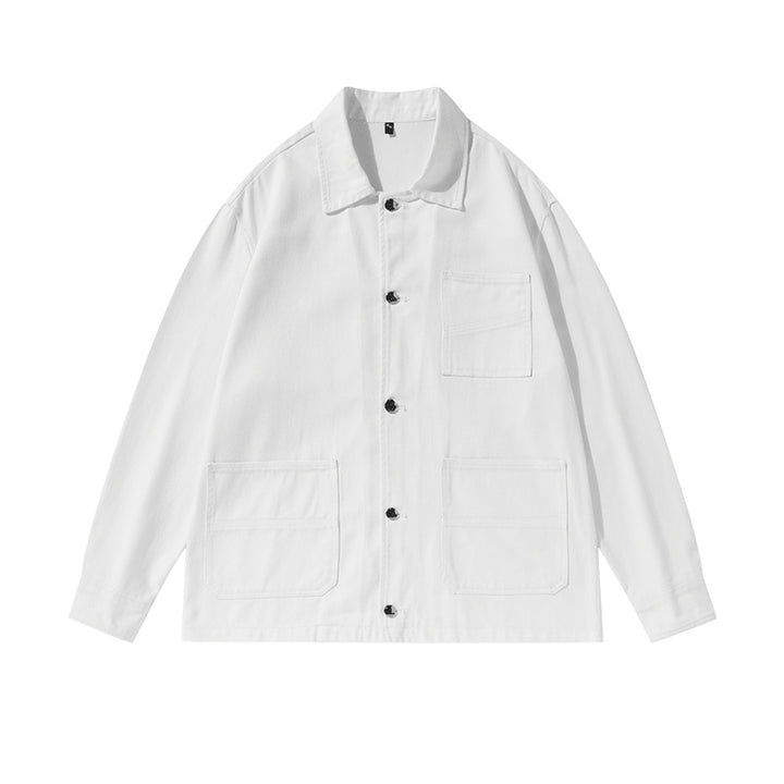 Unisex Oversize-Arbeitsjacke im Overshirt‑Stil aus Canvas mit aufgesetzten Taschen Drune