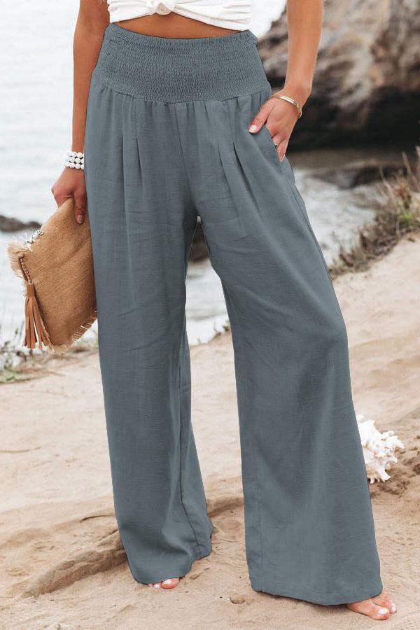 Damen weiter Sommerhose mit elastischem Bund Drune