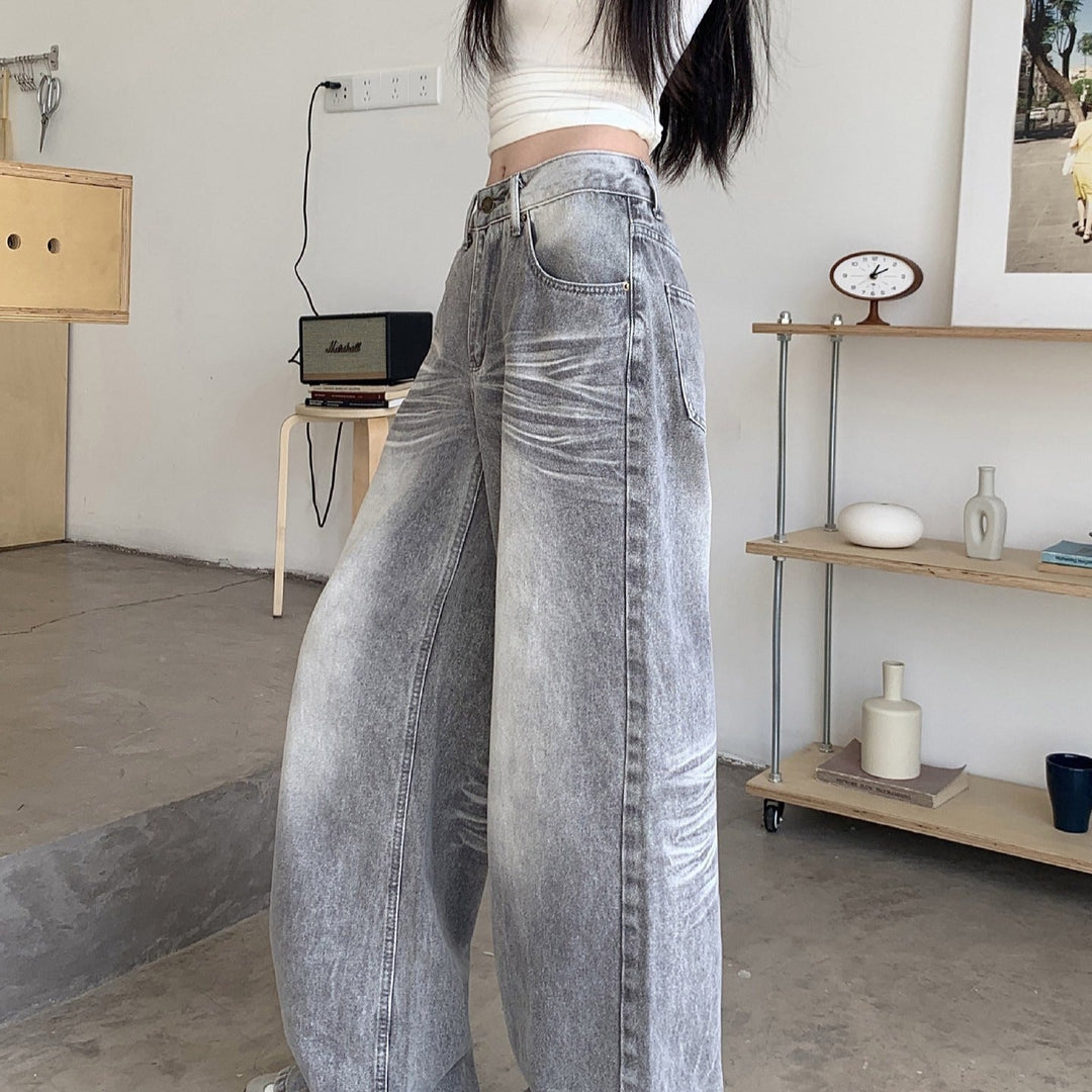 Damen Palazzo-Jeans im angesagten vintage Look mit weitem Bein Drune