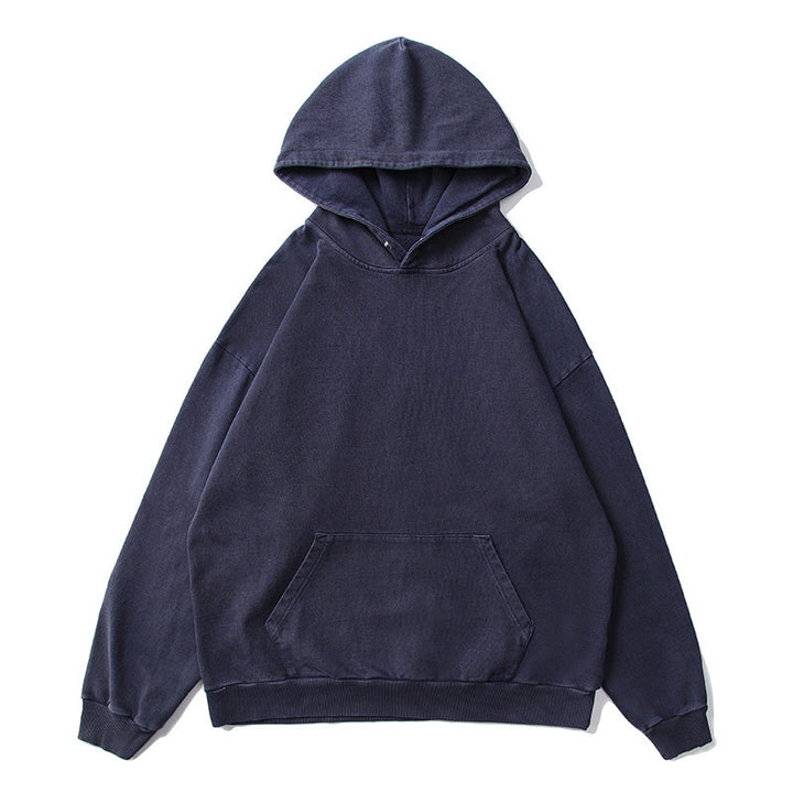 Unisex Oversize-Kapuzenpullover mit Kängurutasche und Vintage-Waschung Drune