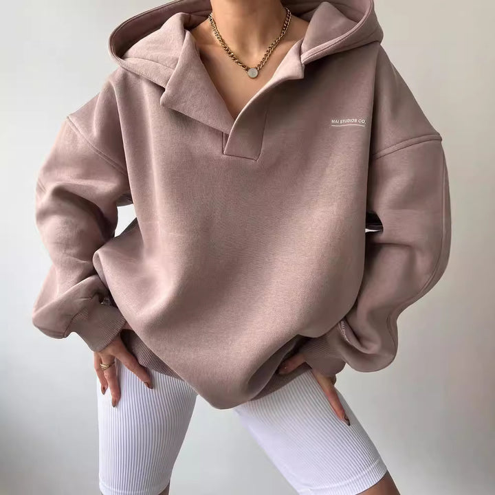 Damen Voluminöser Sculpt-Hoodie mit Oversize-Silhouette und markanter Kapuze Drune