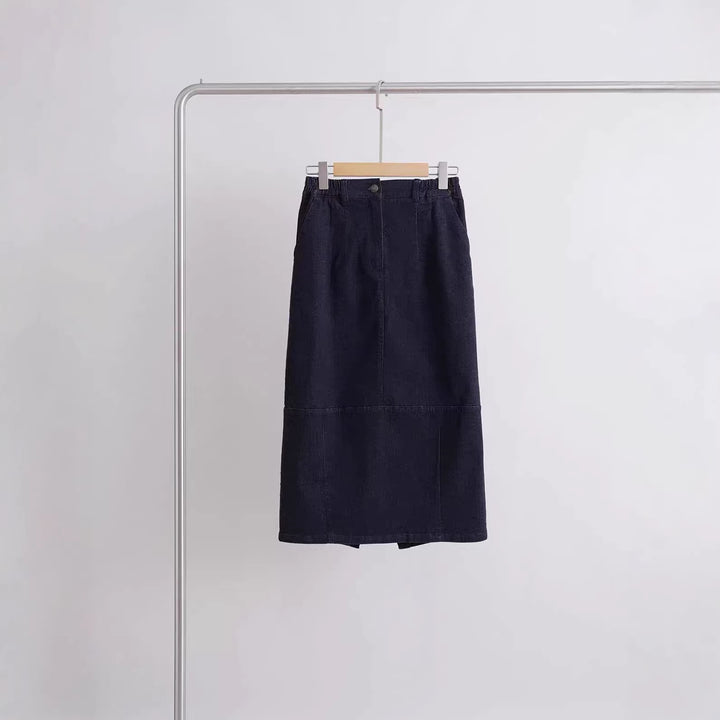 Damen Elegant geschnittener Midirock Drune