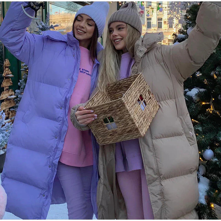 Drune | Lange Gepolsterte Winterjacke für Damen