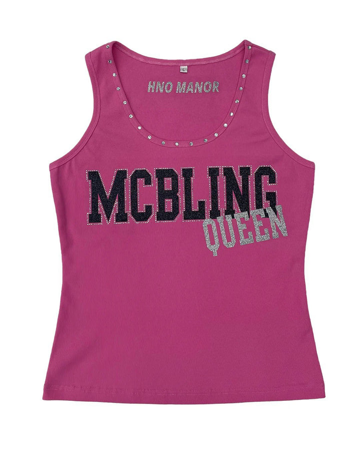 Damen Trendiges Tanktop mit Glitzerakzenten Drune
