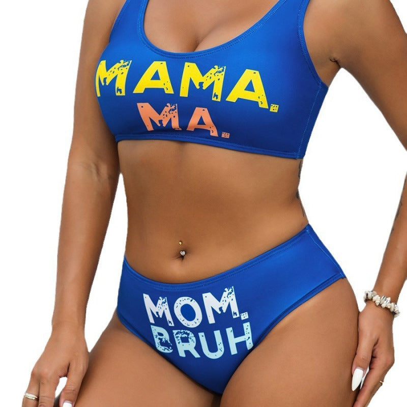 Damen Sport-Bikini mit auffälligem Schriftzug und komfortablem Schnitt Drune