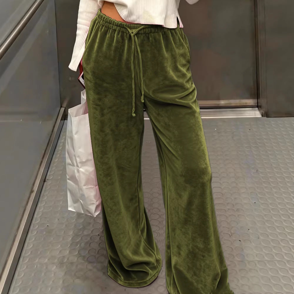 Damen Gemütliche und elegante Samthose Drune