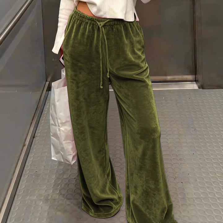Damen Gemütliche und elegante Samthose Drune