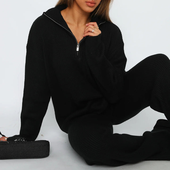 Damen bequeme und stylische Sweatshirt-Hose-Kombination Drune