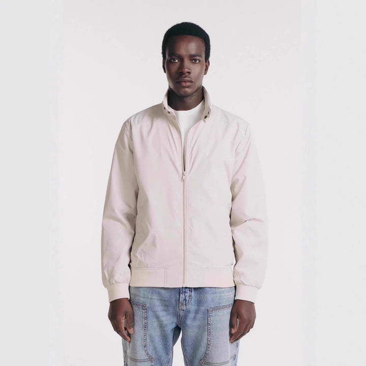 Herren Leichte Harringtonjacke aus Microfaser mit Stehkragen, Reißverschluss und Rippenbündchen Drune