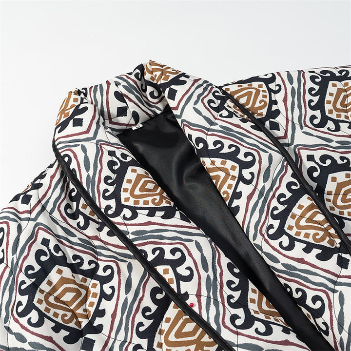 Damen Blazerjacke mit kreativem Druck und elegante Taillierung Drune