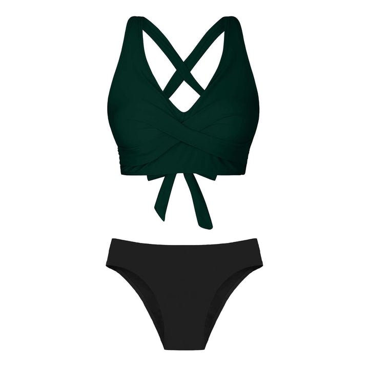 Damen Zweiteiliger Badeanzug mit floralem Design Drune