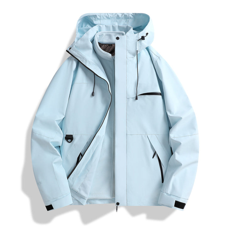 Herren Urban-Softshelljacke mit abgedichteten Nähten, verstellbarer Kapuze und minimalistischen Taschen Drune