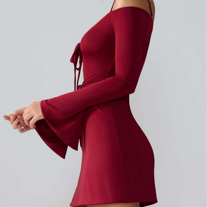 Damen Minikleid mit raffinierten Cut-Out-Details und schickem Knotenverschluss Drune