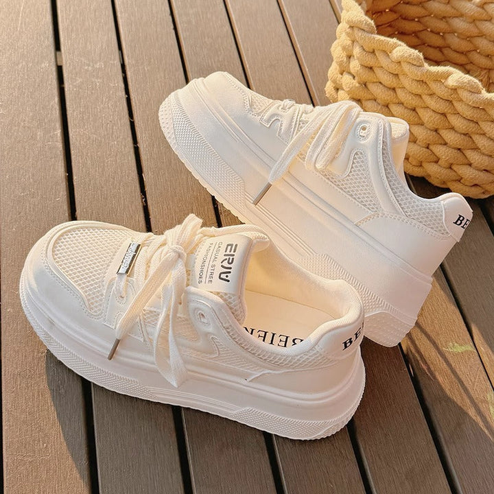 Damen Chunky Sneakers mit atmungsaktivem Mesh-Obermaterial und komfortabler Plateausohle Drune