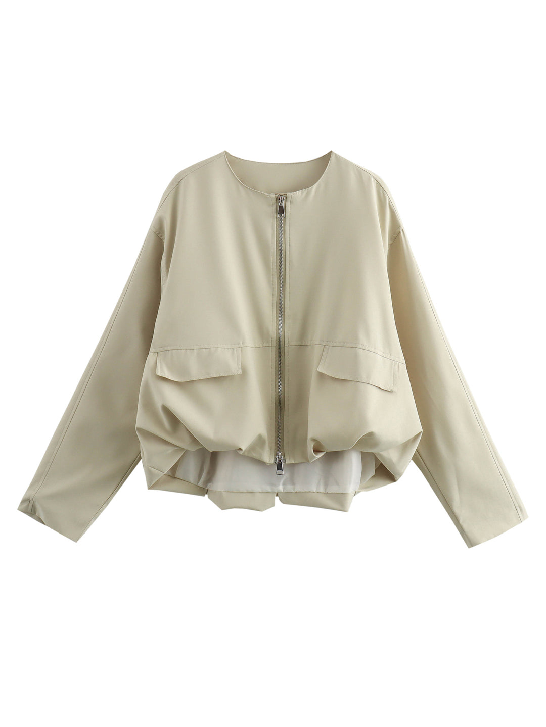 Damen lässige Jacke mit praktischen Taschen und Reißverschluss Drune