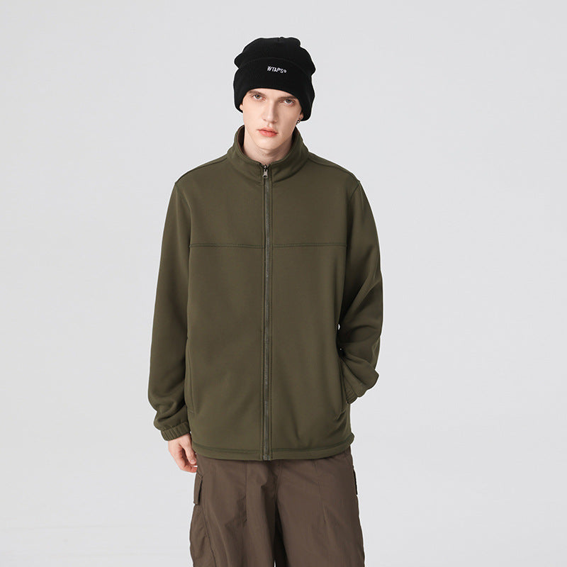 Herren Thermo-Fleece-Softshelljacke mit Stehkragen, Frontreißverschluss und elastischen Bündchen Drune