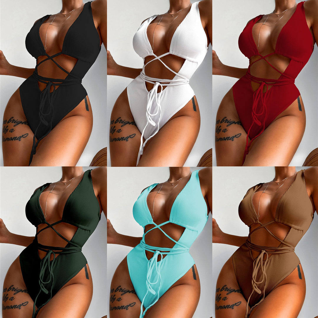 Damen Raffinierten Cut-Out Badeanzug Drune