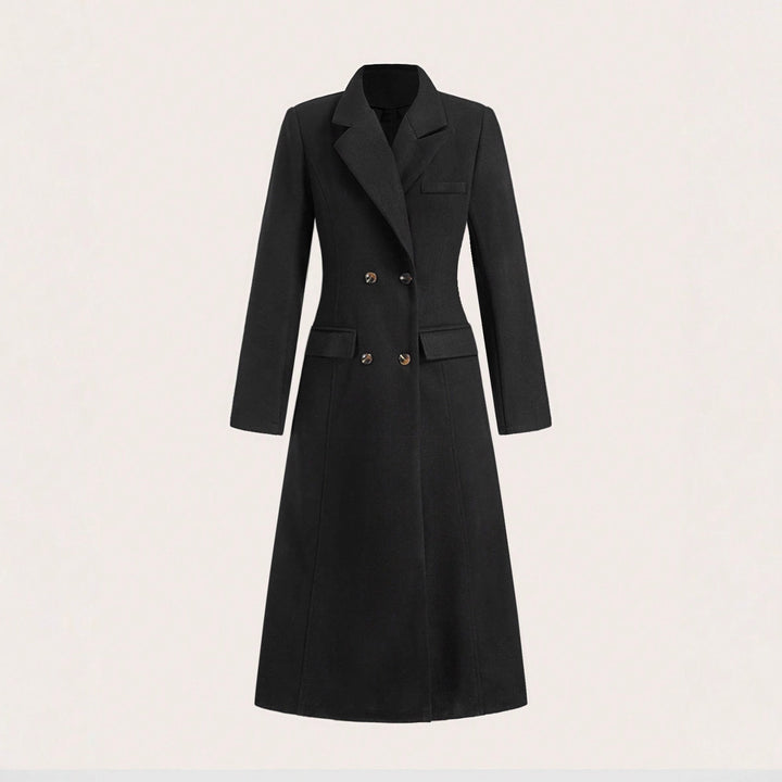 Damen eleganter, taillierter Gehrock mit doppelter Knopfleiste und schickem Revers Drune