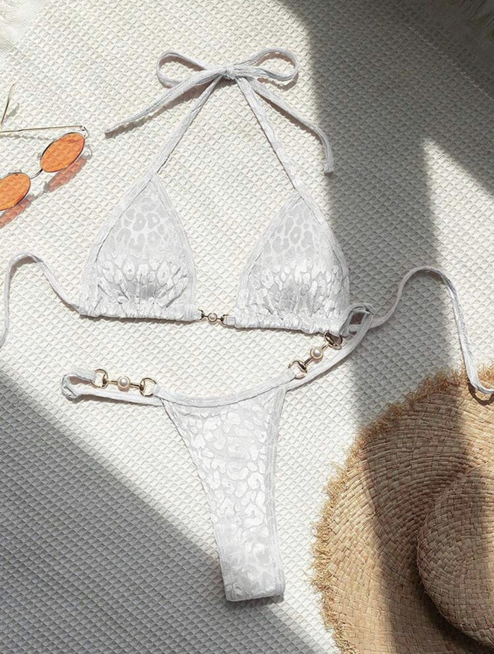 Damen Triangel-Bikini mit dekorativen Akzenten und raffiniertem Schnitt Drune