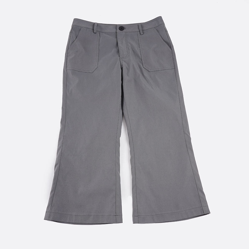 Damen Verkürzte ausgestellte Stretch-Hose mit aufgesetzten Taschen Drune
