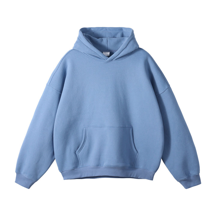 Unisex nan oversized Kapuzenpullover mit Kängurutasche und gerippten Bündchen Drune