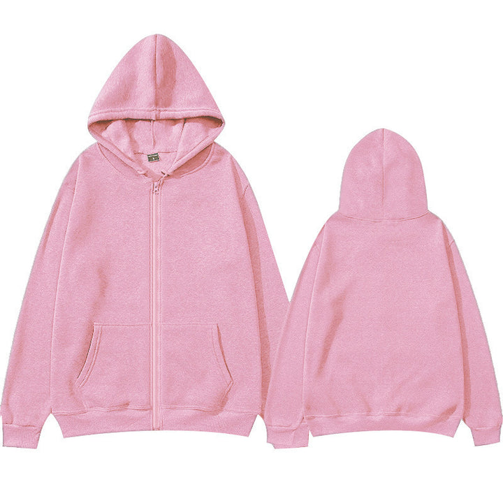 Unisex Zip-Hoodie mit robustem Metallreißverschluss, angerauter Fleece-Innenseite, geteilten Eingrifftaschen und verstärkten Nähten Drune