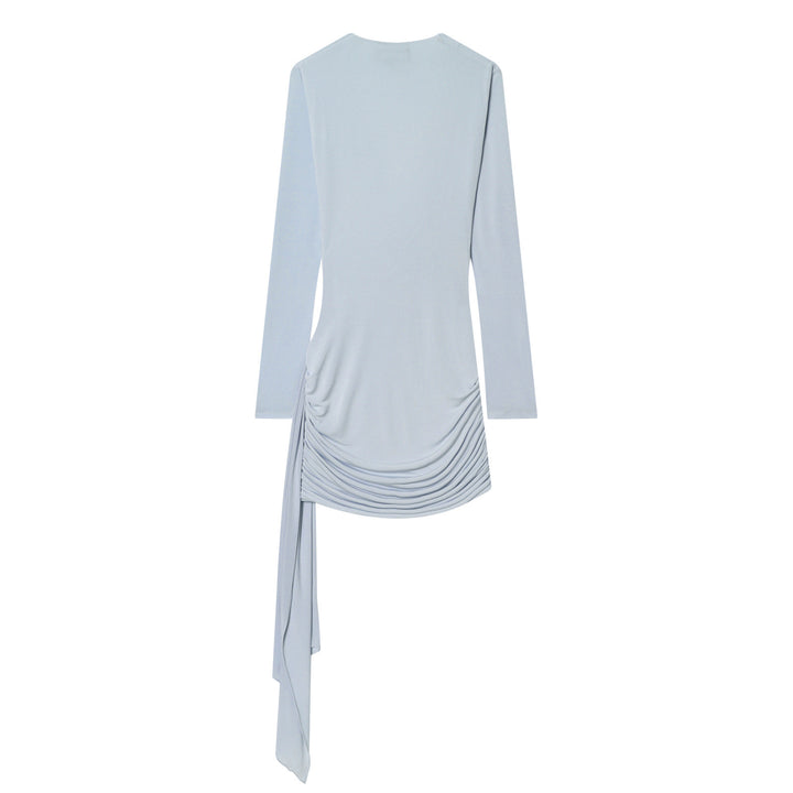 Damen Wickelkleid mit eleganter Drapierung und tiefem V-Ausschnitt Drune