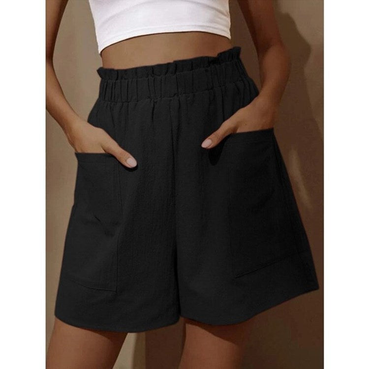Drune | Shorts aus Baumwolle und Leinen mit hoher Taille für Damen