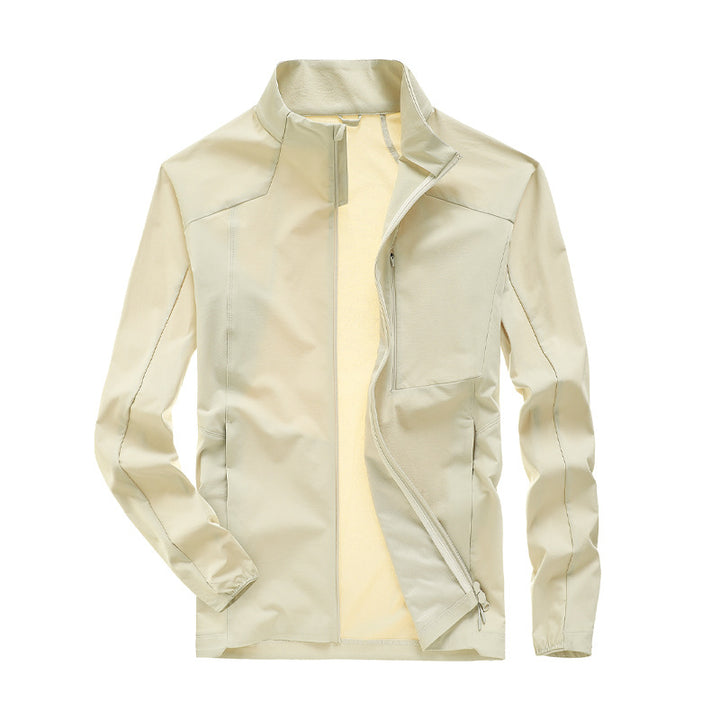Herren Technische Softshell-Jacke mit hohem Stehkragen, atmungsaktiver Membran & minimalistischen Reißverschlusstaschen Drune
